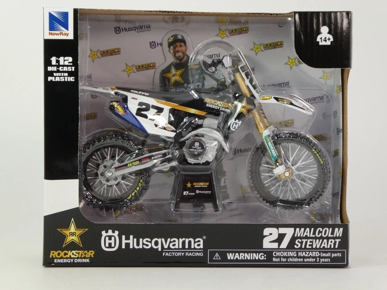 Malcolm Stewart SCALE 1:12 Husqvarna FC 450 Toy Model Motocross Bike