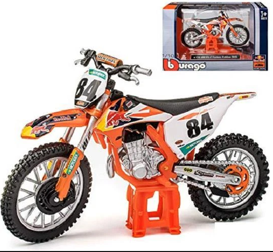 Jeffrey Herlings SCALE 1:18 Red Bull KTM SXF 450 Toy Model Motocross Bike