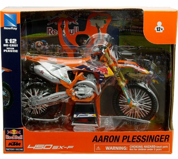 Aaron Plessinger SCALE 1:12 Red Bull KTM SXF 450 Toy Model Motocross Bike