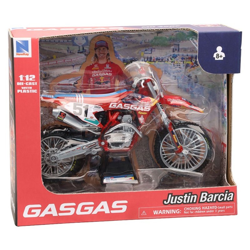 Justin Barcia SCALE 1:12 Red Bull GasGas 450 Toy Model Motocross Bike