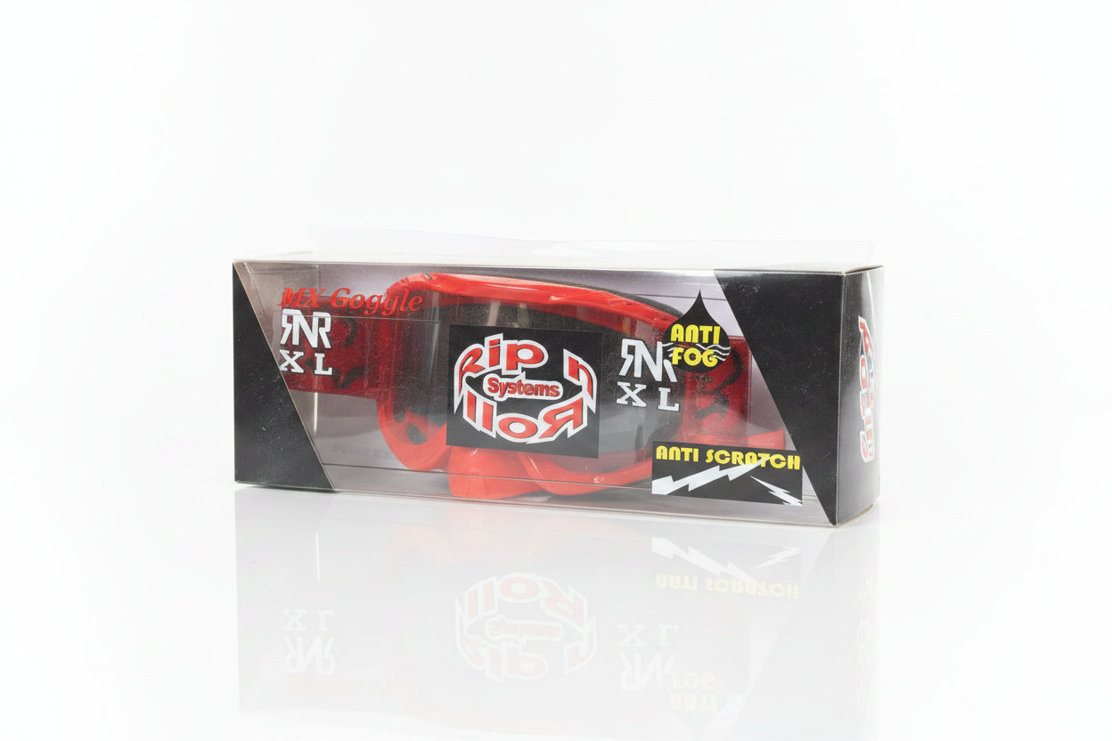 Rip N Roll RNR XL MX Goggles - White Background